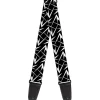 Guitar Strap - Spikes Scattered Black White
