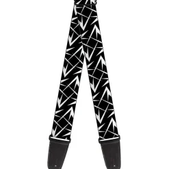 Guitar Strap - Spikes Scattered Black White