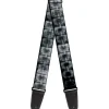 Guitar Strap - Spinal X-Ray Black White