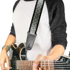 Guitar Strap - Spinal X-Ray Black White