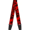 Guitar Strap - Splatter Black Red