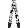 Guitar Strap - Splatter White Black