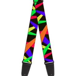 Guitar Strap - Spotlight Black Multi Neon