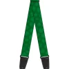 Guitar Strap - St Pat's Clovers Scattered3 Greens
