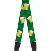 Guitar Strap - St Pat's Clovers Beer Mugs Greens