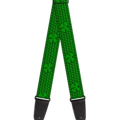 Guitar Strap - St Pat's Clovers Green