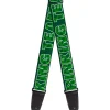 Guitar Strap - St Pat's DRINKING TEAM Shamrocks Black Green White