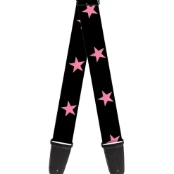 Guitar Strap - Star Black Pink