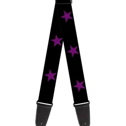 Guitar Strap - Star Black Purple