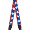 Guitar Strap - Stars Stripes Red Blue White