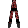 Guitar Strap - STEEZ Black Checker Black Red