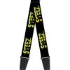 Guitar Strap - STEEZ Brushed Black Yellow