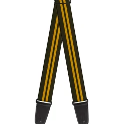 Guitar Strap - Stripe Black Gold