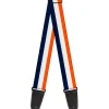 Guitar Strap - Stripe Navy White Orange
