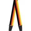 Guitar Strap - Stripes Black Red Yellow