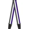 Guitar Strap - Stripes Purple White Gray