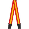 Guitar Strap - Stripes Red Yellow Red