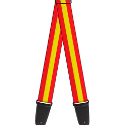 Guitar Strap - Stripes Red Yellow Red