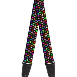 Guitar Strap - Suits $$$ Black Multi Color