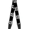 Guitar Strap - Sunglasses & Mustache Black White