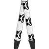 Guitar Strap - Sunglasses & Mustache White Black