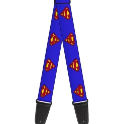 Guitar Strap - Superman Shield Blue