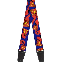 Guitar Strap - Superman Shield w Cape