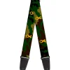 Guitar Strap - Support Our Troops Camo Olive Yellow Ribbon