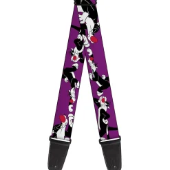 Guitar Strap - Sylvester the Cat Poses Purple
