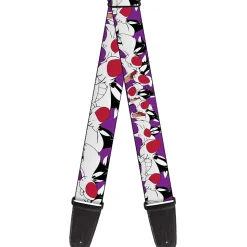 Guitar Strap - Sylvester the Cat Expressions Purple