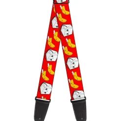 Guitar Strap - Take Out Fortune Cookies Red