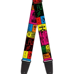 Guitar Strap - Tapes Multi Neon