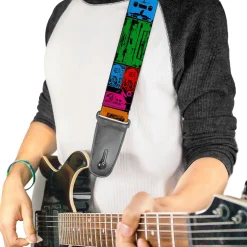 Guitar Strap - Tapes Multi Neon