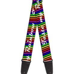 Guitar Strap - TASTE MY RAINBOW Black/Multi Color