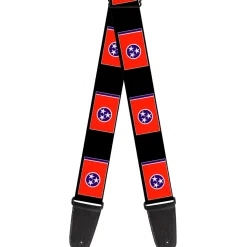 Guitar Strap - Tennessee Flags Black