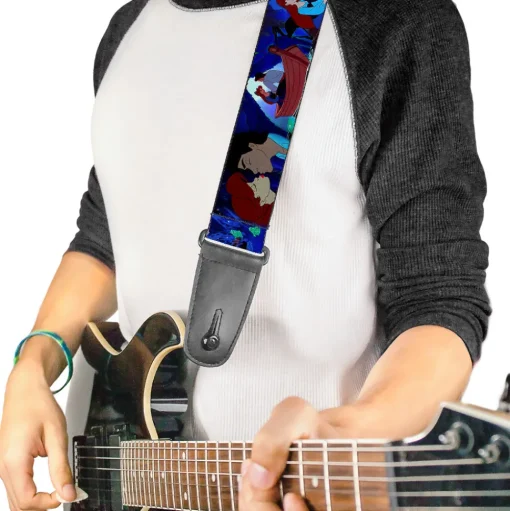 Guitar Strap - The Little Mermaid Ariel & Eric Boat Scenes