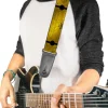 Guitar Strap - THE POLAR EXPRESS ROUND TRIP Ticket Black Golds