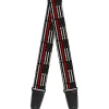 Guitar Strap - Thin Red Line Flag Weathered Black/Gray/Red