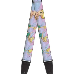 Guitar Strap - Tinker Bell Poses Purple Pink Fade