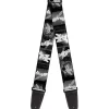 Guitar Strap - Tinker Bell Scenes Black White