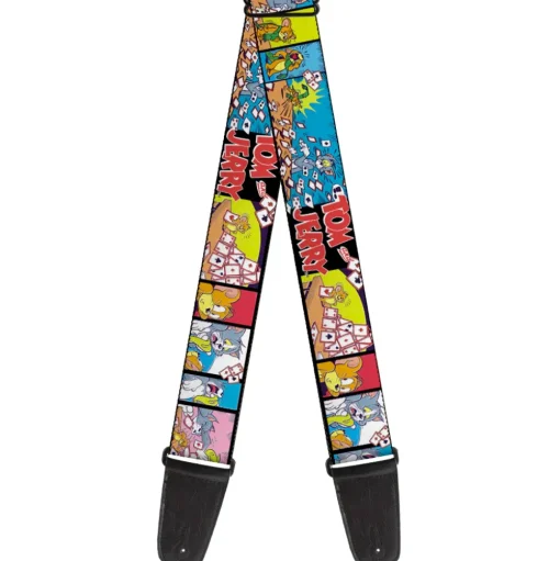 Guitar Strap - TOM & JERRY House of Cards Panels