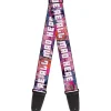 Guitar Strap - Transparent Cheshire Cat Poses WE'RE ALL MAD HERE