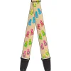 Guitar Strap - Tropical Flip Flops Tan Multi Color