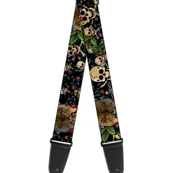 Guitar Strap - Trust No One CLOSE-UP Black