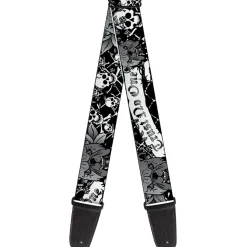 Guitar Strap - Trust No One Black White