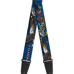 Guitar Strap - Truth and Justice Blue