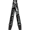 Guitar Strap - Truth and Justice Black White