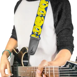 Guitar Strap - Tweety Bird CLOSE-UP Expressions Royal Blue