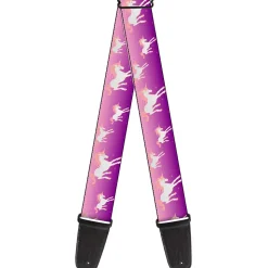 Guitar Strap - Unicorn Sparkles Purple Pink
