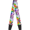 Guitar Strap - Unicorns in Rainbows w Sparkles Purple